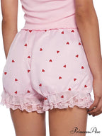 Delicate Heart Ribbon Bloomer Short