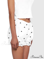 Delicate Heart Ribbon Bloomer Short