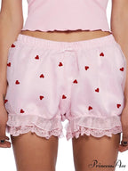 Delicate Heart Ribbon Bloomer Short