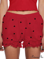 Delicate Heart Ribbon Bloomer Short