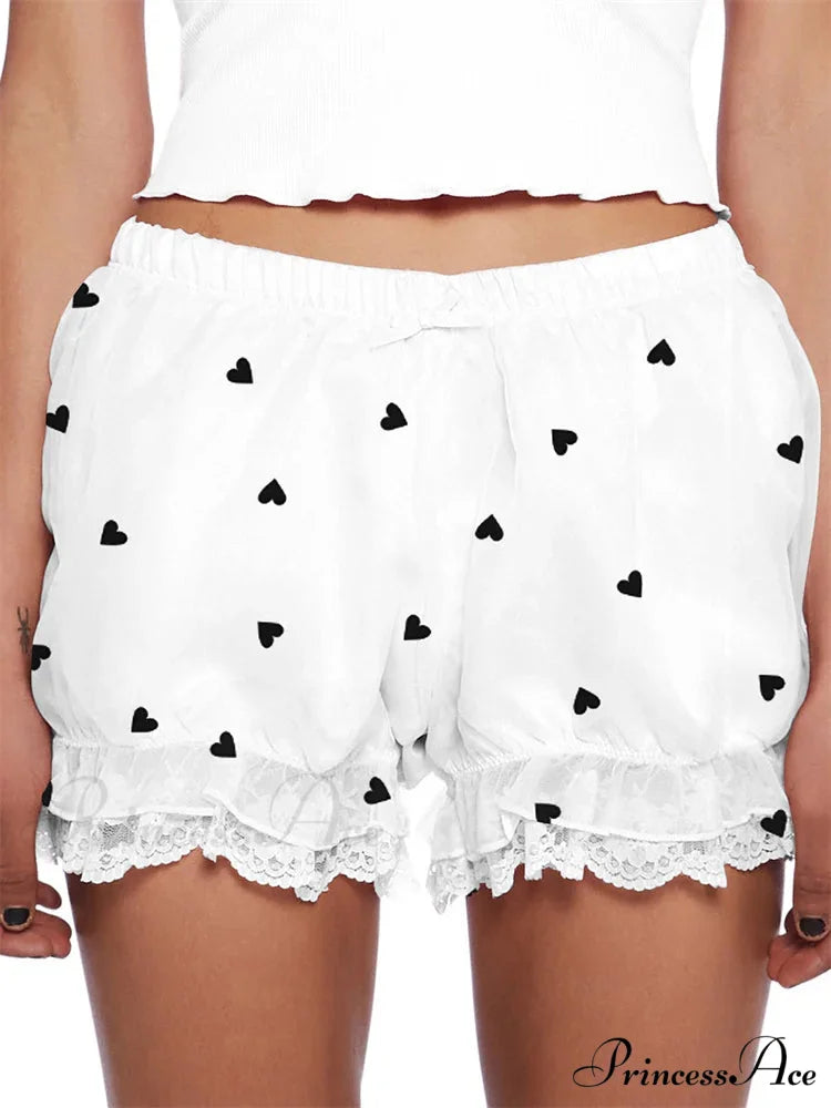 Delicate Heart Ribbon Bloomer Short