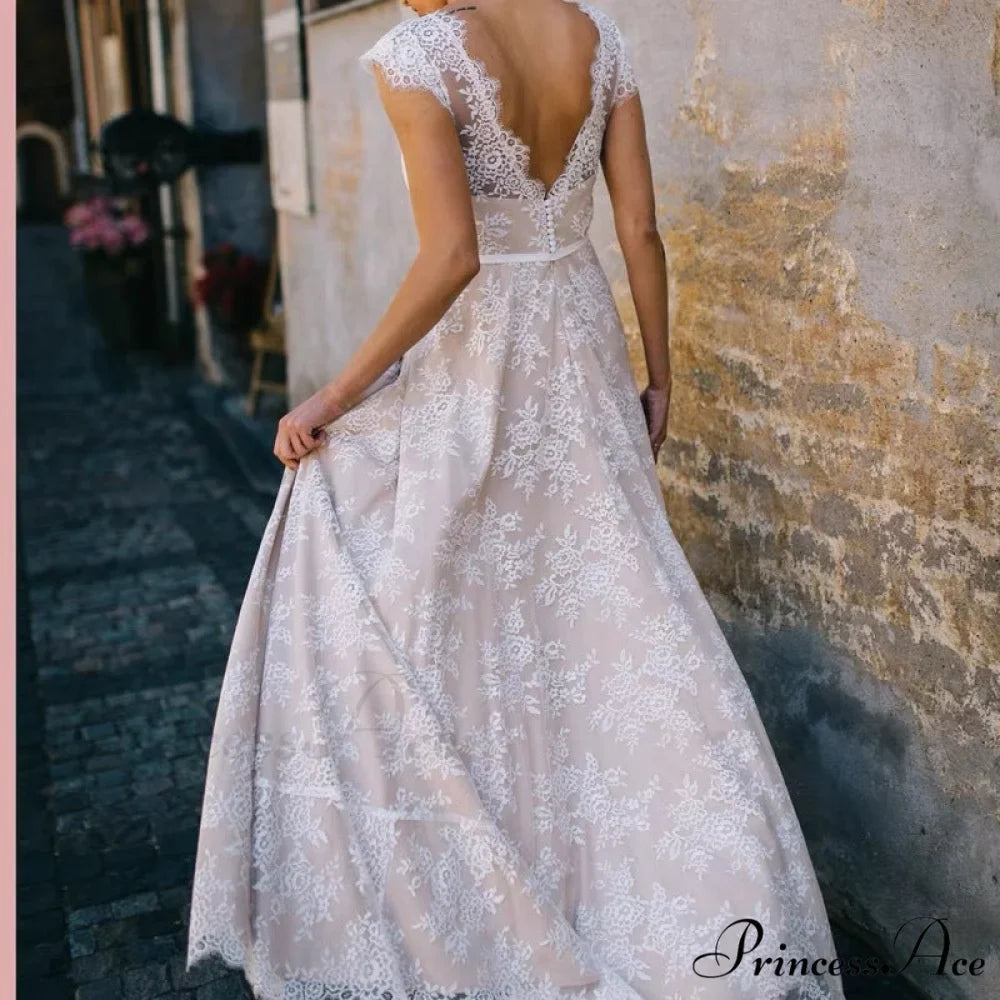 Delicate Mermaid Extended Trail Wedding Gown