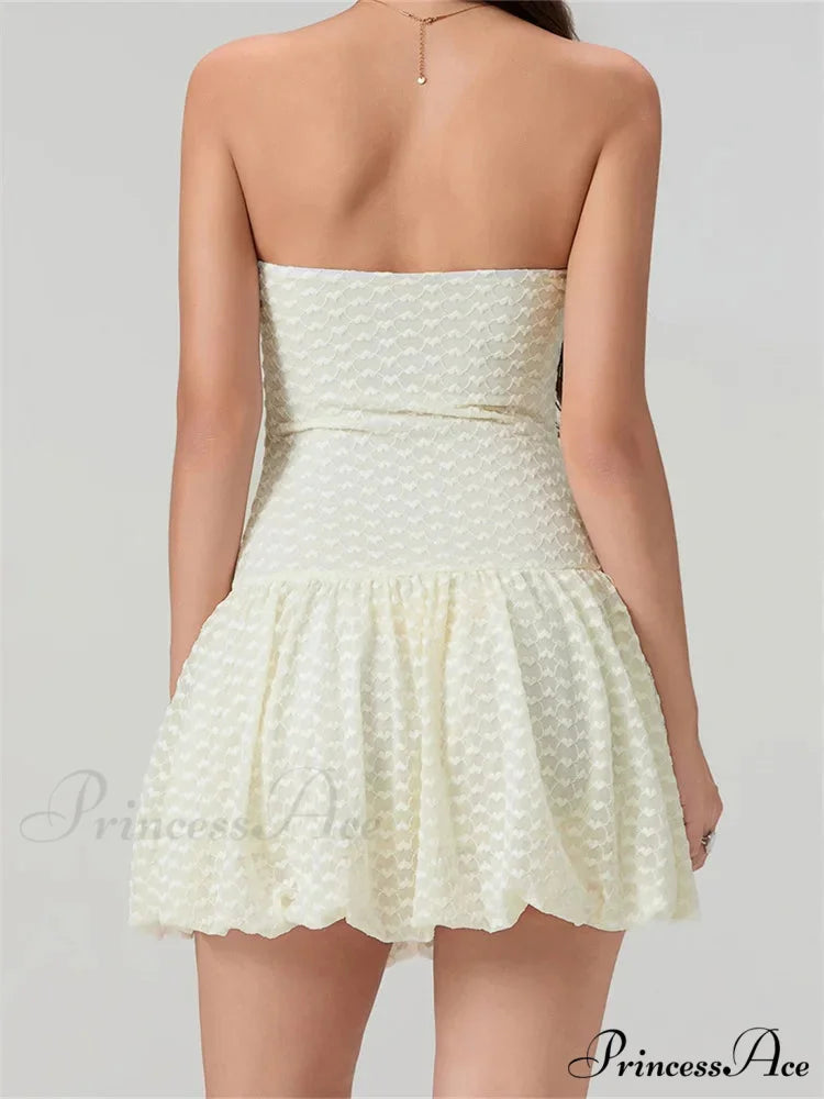 Delicate Ribbon Off-Shoulder Mini Dress