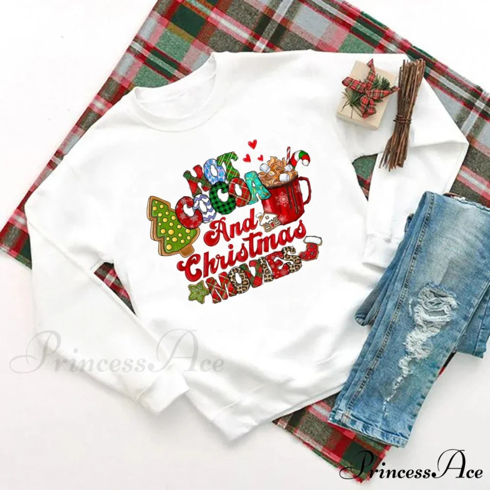 Delicious Hot Cocoa Chocolates Cake Printed Christmas Hoodie