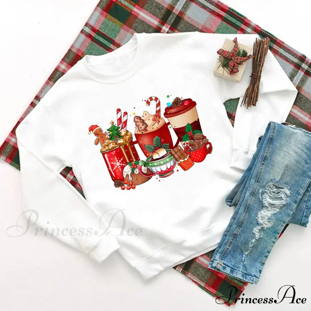 Delicious Hot Cocoa Chocolates Cake Printed Christmas Hoodie