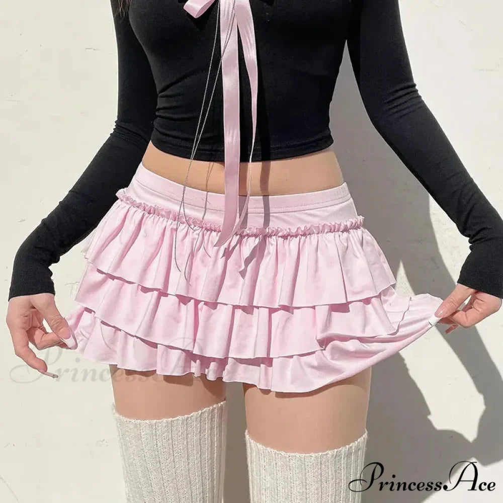 Delightful Lower-Waist Rose A-Line Skirt