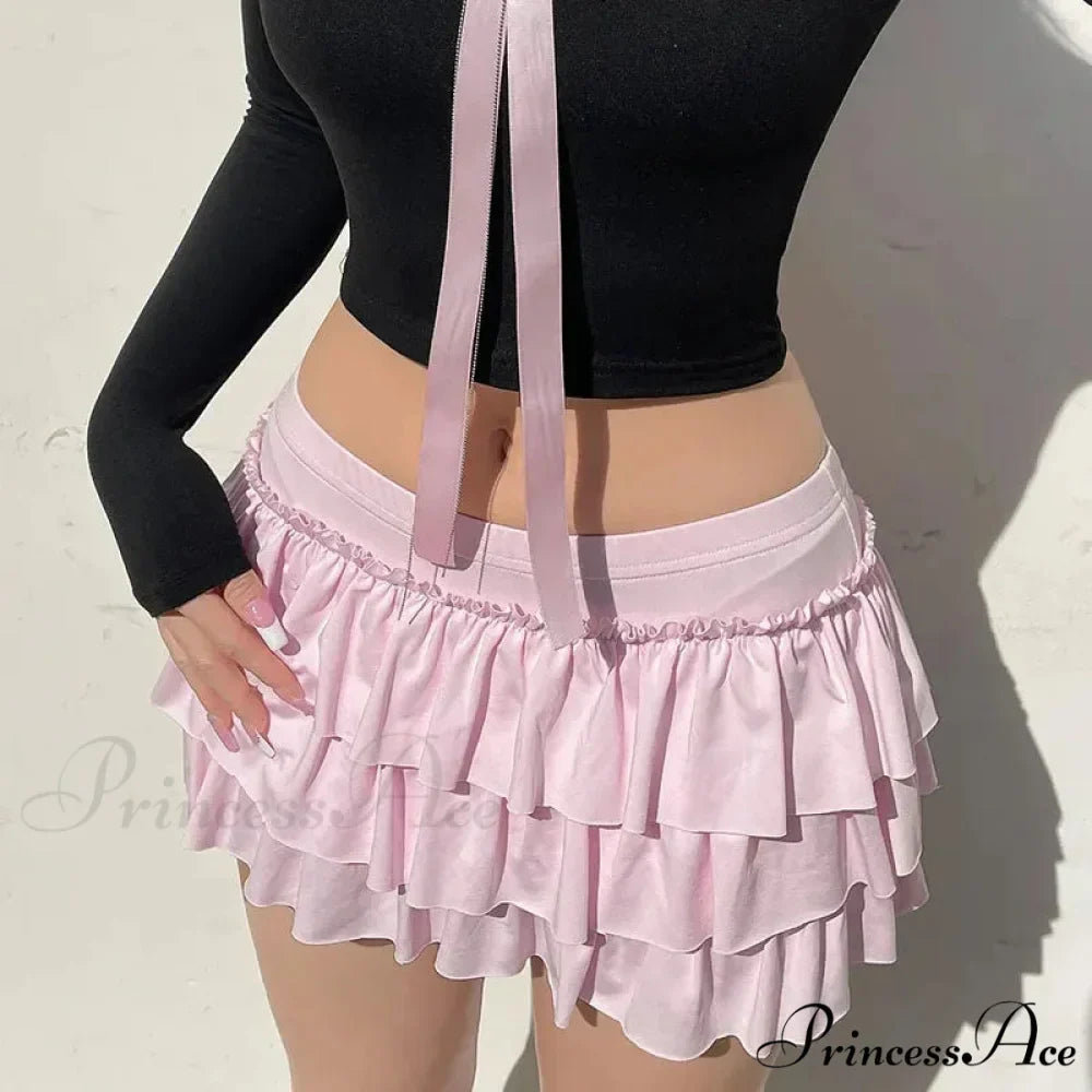 Delightful Lower-Waist Rose A-Line Skirt