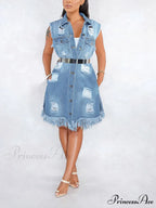 Denim Ripped Graceful Hole Short Jeans