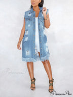 Denim Ripped Graceful Hole Short Jeans