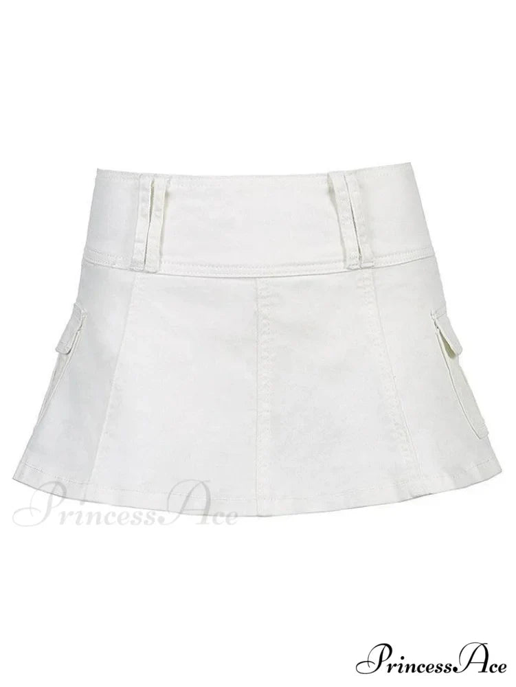 Denim Ripped Graceful Slit Tassels Skirt