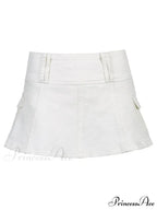 Denim Ripped Graceful Slit Tassels Skirt