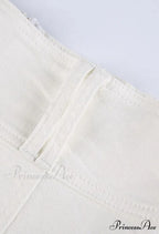 Denim Ripped Graceful Slit Tassels Skirt