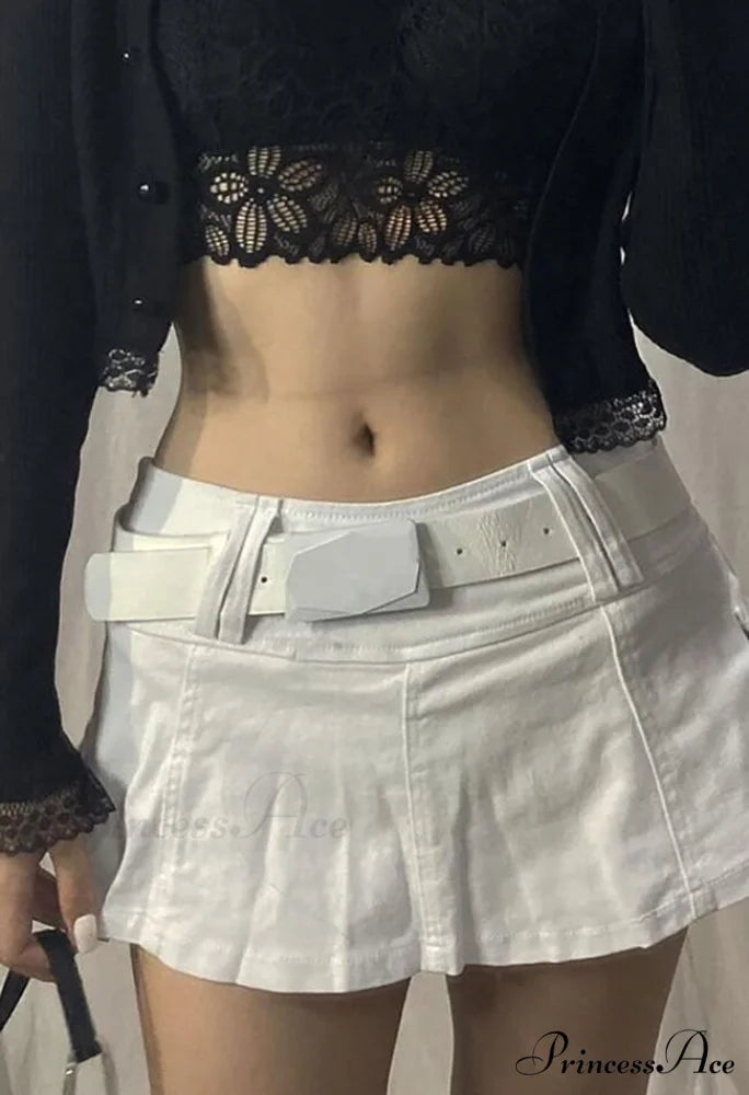 Denim Ripped Graceful Slit Tassels Skirt