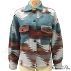 Denim Stitched Wool Coat