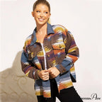 Denim Stitched Wool Coat