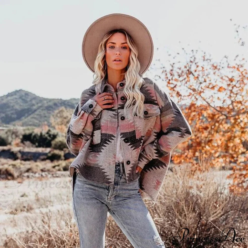 Denim Stitched Wool Coat