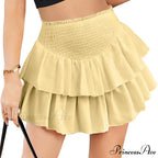 Dense Elevated Waist Gathered Skirt