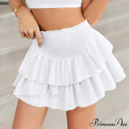 Dense Elevated Waist Gathered Skirt