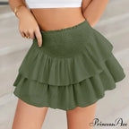 Dense Elevated Waist Gathered Skirt