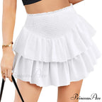 Dense Elevated Waist Gathered Skirt