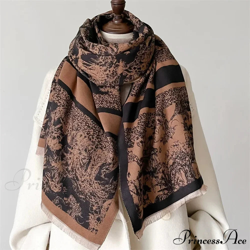 Dense Wool Blanket Winter Scarf
