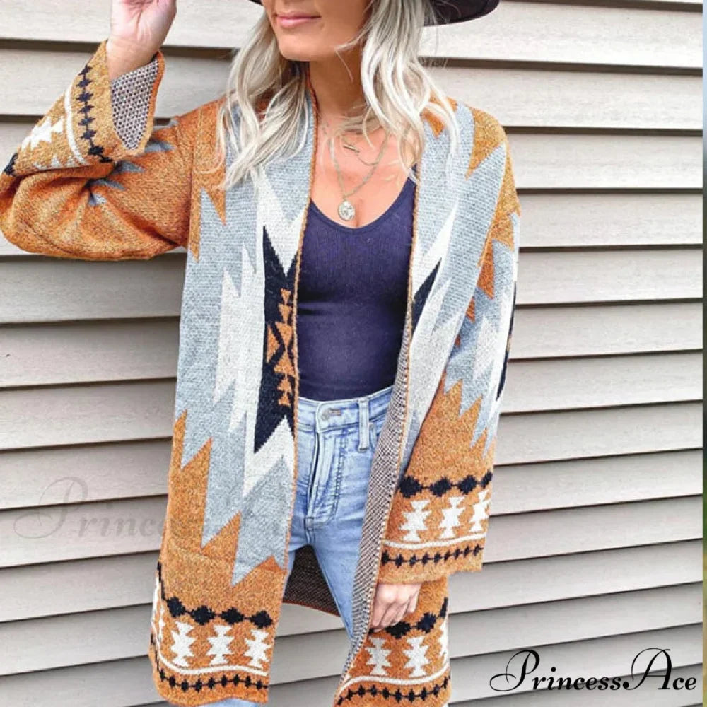 Design Geometric Cardigan