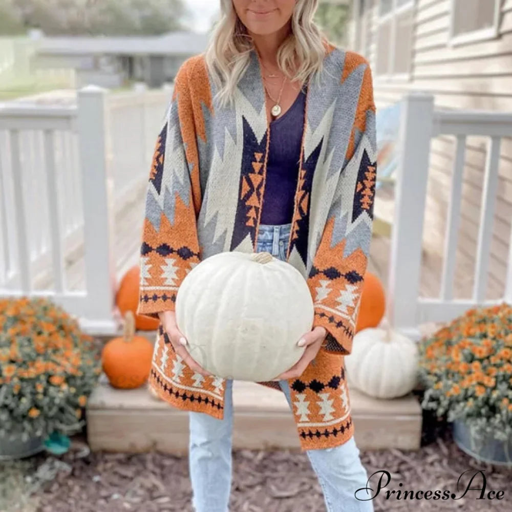 Design Geometric Cardigan