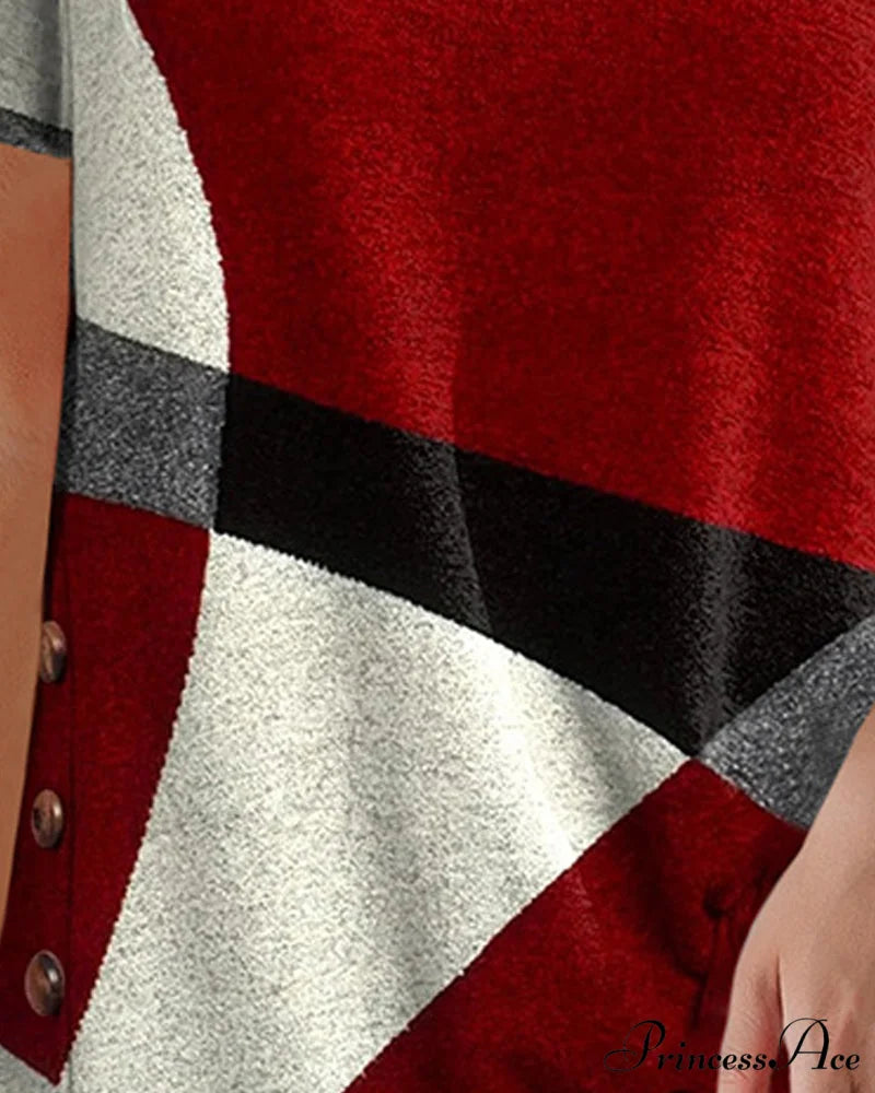 Design Geometric Contrast T-shirt