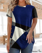 Design Geometric Contrast T-shirt