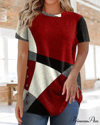 Design Geometric Contrast T-shirt