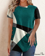 Design Geometric Contrast T-shirt
