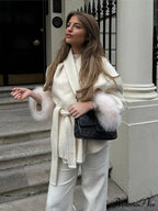 Detachable Ivory Lace Overcoat