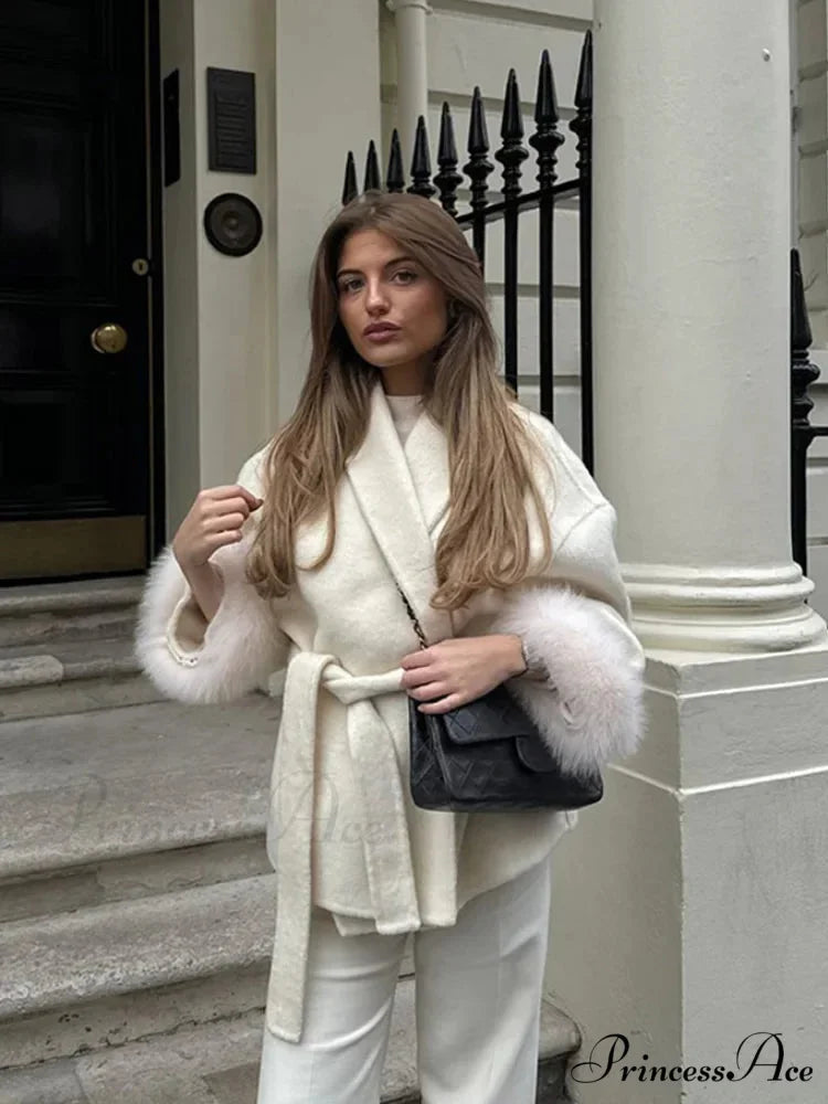 Detachable Ivory Lace Overcoat