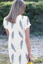 Dew Shoulder White Trendy Ankle Length Dress