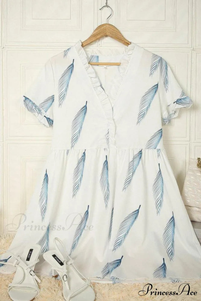 Dew Shoulder White Trendy Ankle Length Dress