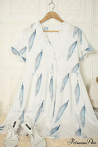 Dew Shoulder White Trendy Ankle Length Dress