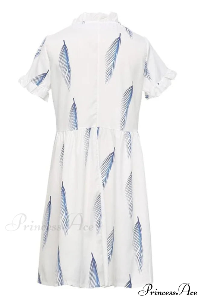 Dew Shoulder White Trendy Ankle Length Dress