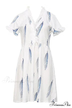 Dew Shoulder White Trendy Ankle Length Dress