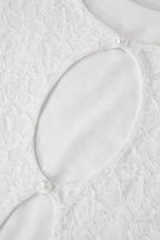 Sweet Sheer Lace Ruffle Mini Dress