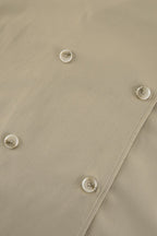 Vintage Khaki Belted Trench Midi Coat