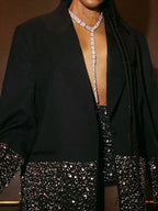 Diamond Blazer Two-Piece Suit Coat