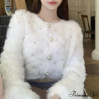 Diamond Pink Plush Knit Cardigan