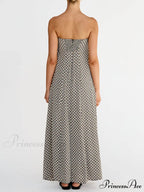 Diamond Print Stylish Bohemian Maxi Dress