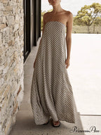 Diamond Print Stylish Bohemian Maxi Dress