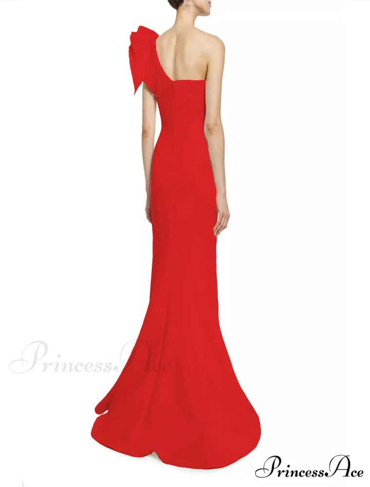 Diana Formal One Charming Shoulder Ruffle Dress