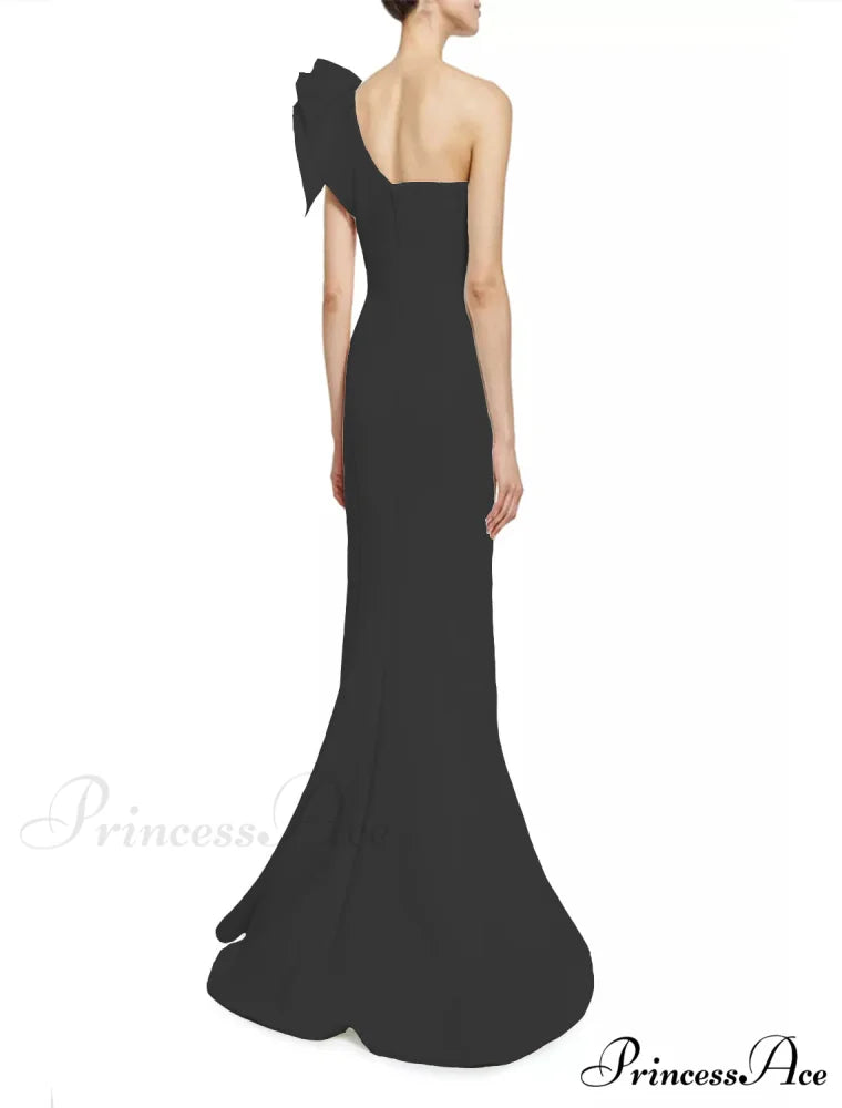 Diana Formal One Charming Shoulder Ruffle Dress