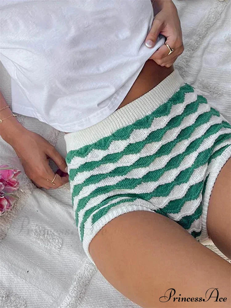 Different Color Knit Lounge Short