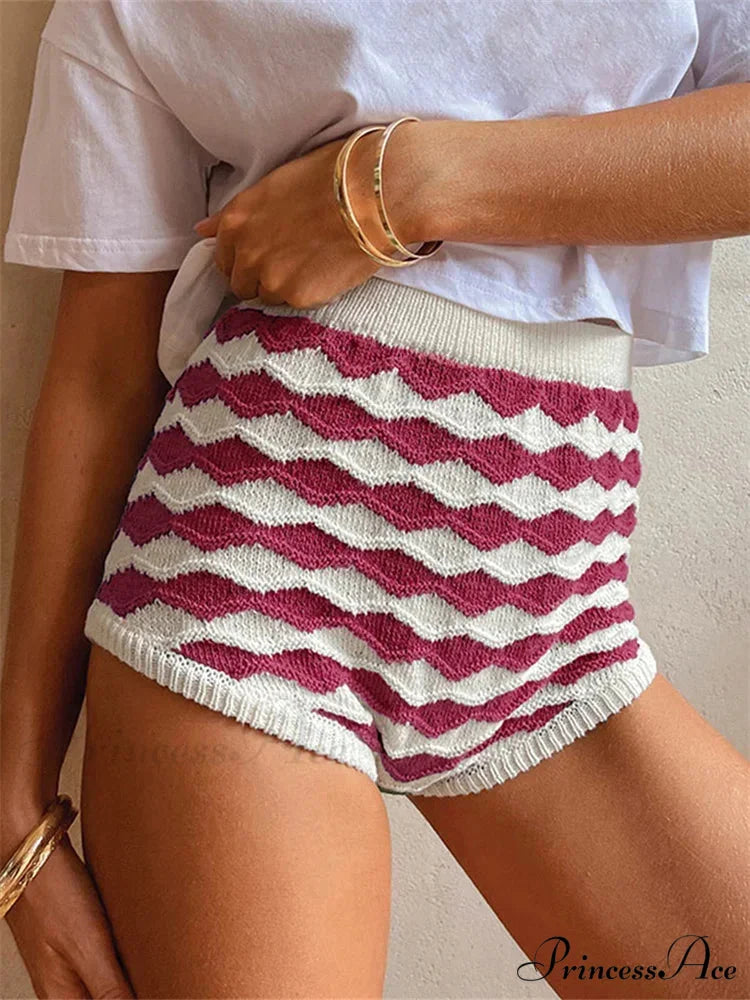 Different Color Knit Lounge Short