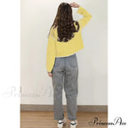 Different Colored Thread Long Sleeve Button Cardigan