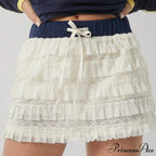 Differentiate Lace Tiered Frills Skirt